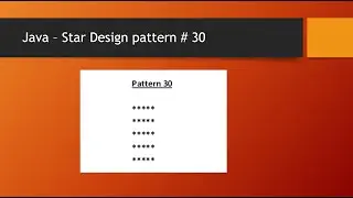 Java star pattern #1 - English