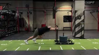 Толкание саней на прямых руках (Straight Arm Sled Push)
