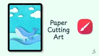 How to make paper cutting art in infinite painter #infinitepaintertutorial #digitalart
