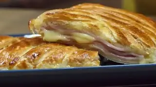 Folhado f&aacute;cil assim voc&ecirc; nunca fez /de presunto e queijo lanche da tarde super f&aacute;cil e r&aacute;pido