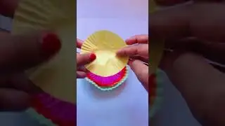Making butterfly with cupcake paper cup #youtubeshorts #vatsalya #craftideas #day7
