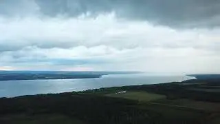 Lodi Point, Seneca Lake, Finger Lakes, New York, DJI Aerial, 4K, 18 Aug 2024