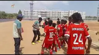 UNDER 14 STATE MEET FOOTBALL CHAMPIONSHIP WINNERS DON BOSCO PERAMBUR. WINNING CELEBRATION