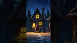 Magical Night Animation  Pink Houses Drive by the Lake in Fores