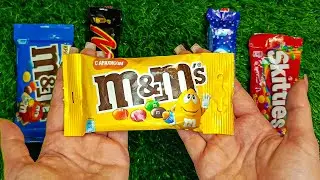 ASMR Candies unpacking Mars, Skittles, M&M`s and Milky Way