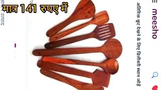 Wooden spoon and crockery online purchase from messho Unboxing video and review #