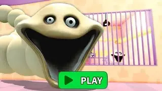 🐍HUNGRY WORM VS HUNGRY SNAKE PRISON RUN! (OBBY) - Snake Escapes the Hungry Trap!