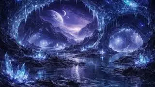 Ambient Space Sounds for Sleep | Frozen Ice Caverns | 2 Hours