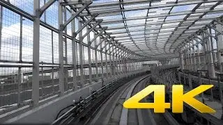 Shimbashi to Odaiba-Kaihinkoen Yurikamome - Tokyo - 新橋駅~お台場海浜公園駅 - 4K Ultra HD