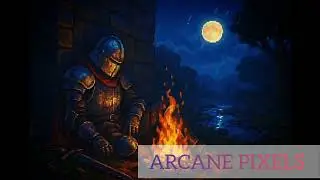 &ldquo;The Knight Who Found Peace by the Fire &ndash; Cozy Medieval Pixel Art Scene ✨🔥&rdquo;