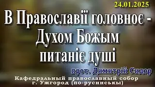 В Православії головноє -  Духом Божым питаніє душі.24.01.2026 , прот. Димитрій Сидор