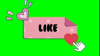 Cute Like button Green Screen