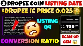 Dropee Airdrop Listing Date 😱 | Dropee Price Prediction | Dropee Airdrop New Update Today | Dropee