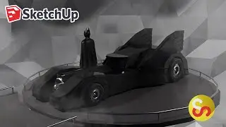 Modeling a low poly Batman and Batmobile – Sketchup Timelapse Tutorial