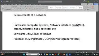 Requirements for Setting up Network of Computers #youtube #networking