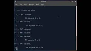 REXX Program to Filter Square Numbers from an Array.