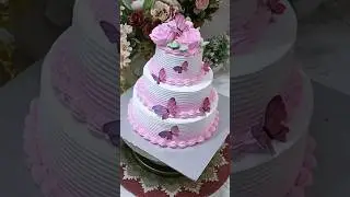 😱💯 3 Tier Cake Decorating Ideas |#shorts #cake #cakedecorating #cakedesign #3tiercake #trending