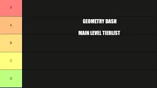 RANKING GEOMETRY DASH MAIN LEVELS ON A TIERLIST!!!