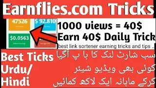 Earnflies Best url shortner to Earn money | Earnflies.com reviews