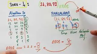 AYRIŞTIRARAK (EBOB) HESAPLAMA  - Bölme Algoritmasına Benzer  (AYNI FAMİLYA)