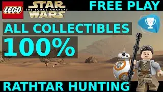 Lego Star Wars The Force Awakens - Rathtar Hunting 100% Gold Bricks + Collectibles