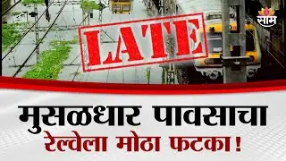 मुसळधार पावसाचा रेल्वेला मोठा फटका! वाहतूक 10 ते 15 मिनिचं उशीरा | Mumbai Local Delayed