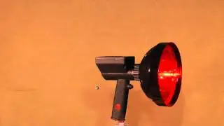 5 Million Candlepower Handheld Rechargeable Spotlight - Red Hunting Lens - 5