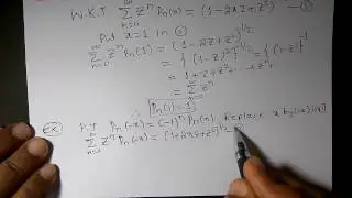Examples on generating function for Legendre polinomial