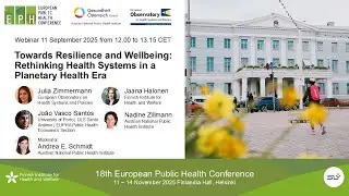 EPH2025 Webinar 4 -  Towards resilience and well-being