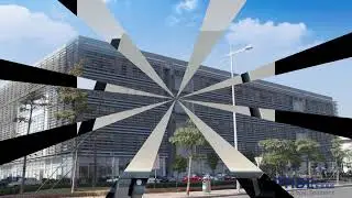 Exterior Decorative Custom Aluminum Sun Louver , External Aluminum wall cladding metal column
