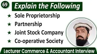 Types of Business Organisations || Sole Proprietorship || Partnership || Corporation