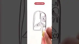 CONTINUOUS Drawing with Just ONE LINE🤯 #digitalart #onelineartchallenge #adobefresco