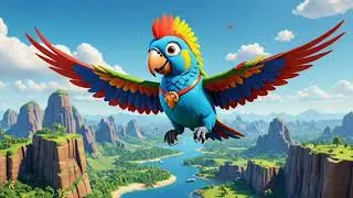 The Flying Feathers Show with Pilot Parrot 🦜✈️ | Sky High Sing-Along for Kids
