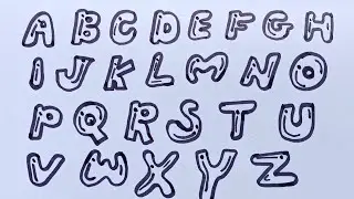 How To Write Bubble Graffiti Letters||Drow Graffiti Letters A -Z||Alphabet||✍️✍️✍️📝📝📝