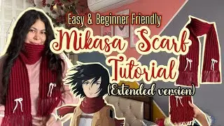Mikasa Scarf Tutorial (extended version) | how to join new yarn in between | Hindi |