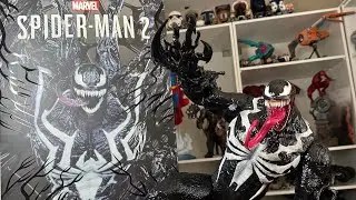 UNBOXING HOT TOYS VENOM FROM SPIDER-MAN 2 PS5 VIDEO GAME MARVEL 1/6th SCALE FIGURE 21 IN. OF VENOM