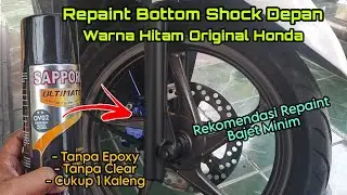 (OV02) Repaint Shock Depan dan Bak CVT dgn Warna Hitam Original Honda - Repaint Murah Cukup 1 Kaleng