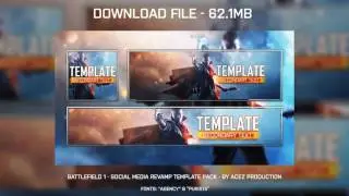 Graphics Template: Battlefield 1 - Social Media Revamp Template Pack - Photoshop Template