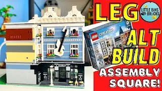 LEGO Music Cafe, альтернативная сборка Assembly Square 10255 (модульное здание с перевернутым углом)
