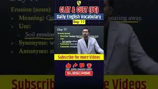 📚 CLAT & CUET (UG) English Vocabulary Day 77 | Important Words for Law Entrance