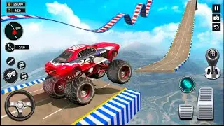 monster truck mega ramp racing simulator 2023 (part -2) -android gameplay