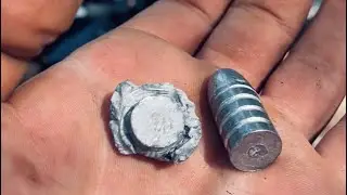 550 grains smashing thick 2 inch wood .50 caliber Hatsan piledriver 4K