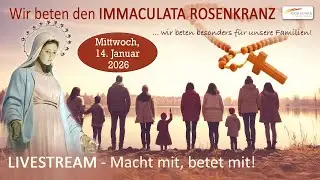 Wir beten live Familien-Z&ouml;nakel mit Weihe an das unbefleckte Herz Mariens f&uuml;r Frieden in der Welt.