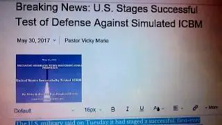 United States Successful Test of Defense Against Simulated ICBM