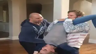 Batista teaching Chris Pratt to power Bomb his Ex-Wife