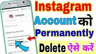 how to delete your Instagram account permanently with English subtitles #caption
