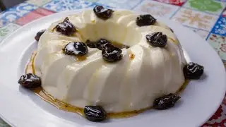 PUDIM DE COCO QUE NÃO VAI AO FORNO COM CALDA DE AMEIXA!