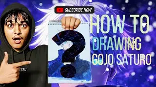 How I Drew Gojo Satoru | Watercolor Anime Drawing Tutorial #artvlog 