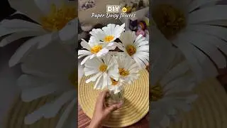 DIY daisy flowers with paper 🌼#daisy #flowers #papercraft #craft
