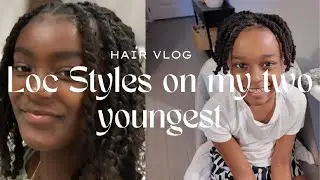 THREE STRAND TWIST AND TWO STRAND BOHO LOC STYLES ON MY 9 AND 11 YEAR OLD